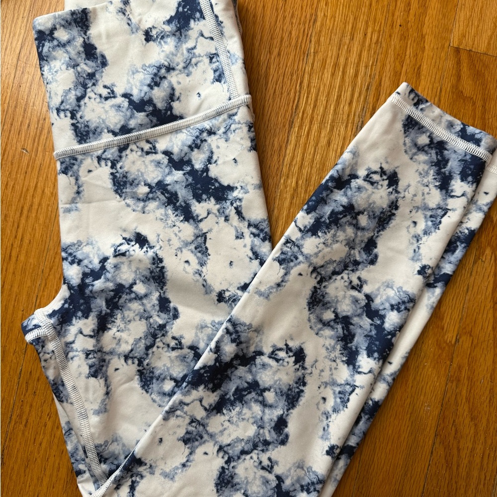 GAP Blue and White Tie-Dye Leggings